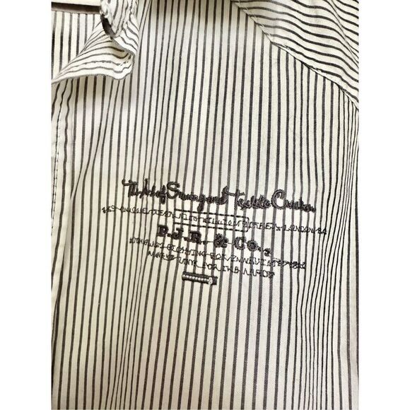 Vintage Y2K style - Pro Jek Raw men’s button-down shirt white and light gray str - Picture 5 of 12